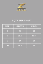 3qtr tomi size chart